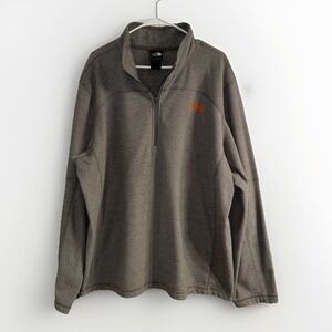The North Face Sweater Mens Size XXL Gray 1/4 Zip Pullover Fleece Outdoor Hiking